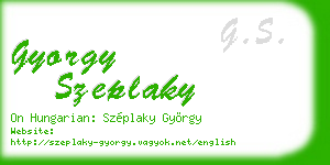 gyorgy szeplaky business card